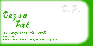 dezso pal business card