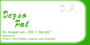 dezso pal business card